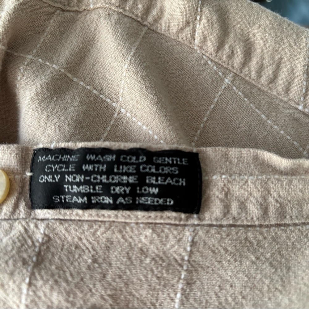 Marc Edward’s Classic Tan Checkered Men's Shirt - Picture 6 of 12